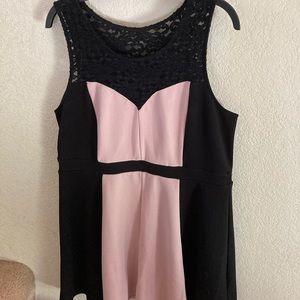 Pink/Black Dress